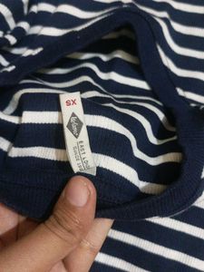 Striped Navy &amp; White T-Shirt Dress