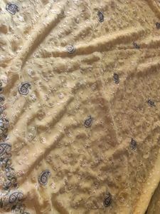 Elegant Yellow Embroidered Saree