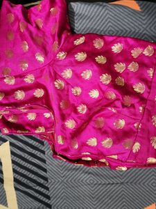 Magenta Gold Blouse For Saree