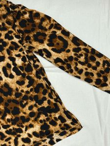 Leopard Print One Shoulder Top