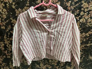 Striped Cropped Shirt