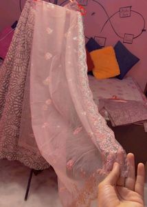 Full Jarkan Work Duppta 4 Side Embroidery Lenhga