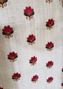 Men's Cream shervani with Red Floral Print
