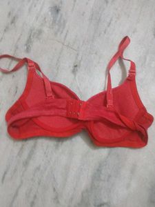 Red Lace Padded Bra