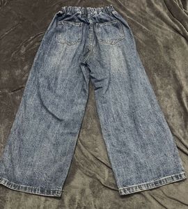 Light Blue Acid Wash Jeans | Elastic Waist