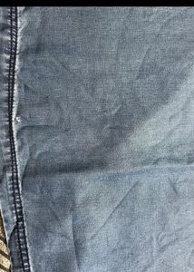 Chic Denim Top with Cutout Sleeves