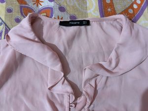 Blush Pink Cropped Blouse