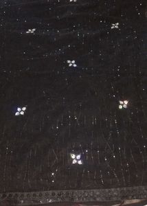 Elegant Black Sequined Saree