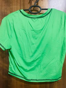 Green Crop Top