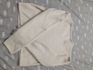 Cream Cropped Cardigan Jacket