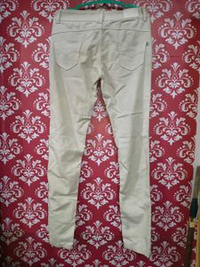Beige Denim Jeans