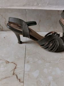 Olive Green Heeled Sandals