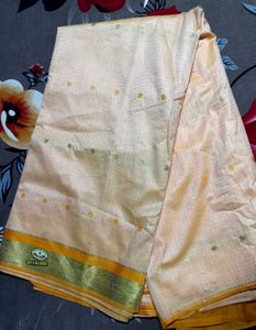 Elegant Peach Saree with Blouse