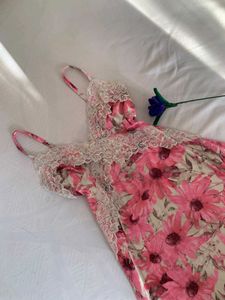 Floral Lace Trim Nightgown
