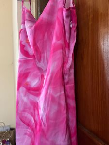 Pink Swirl Slip Dress