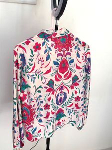 Vibrant Floral Print Button-Up Shirt