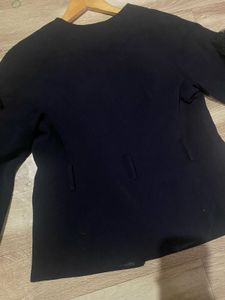 Chic Black Blazer with Lace Detail