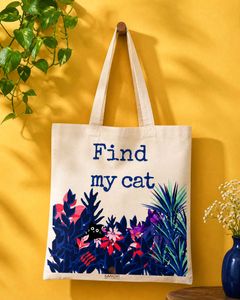 Cute "Find My Cat" Tote Bag
