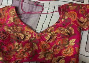 Pink Lehenga with Gold Embroidery