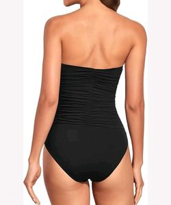 Elegant Black Strapless One-Piece Swimsuit