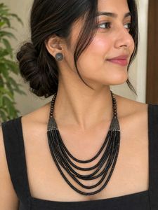 Elegant Layered Beaded Necklace Set