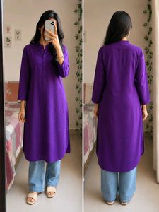 Vibrant Purple Cotton Kurta
