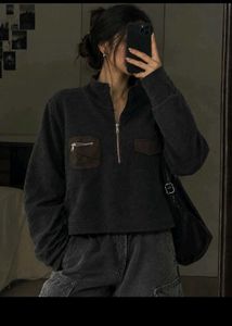 Trendy Quarter Zip Fleece sweater