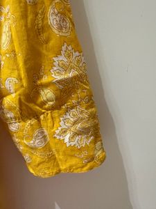 Yellow Printed Kurta