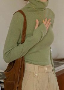 Chic Green Turtleneck Sweater