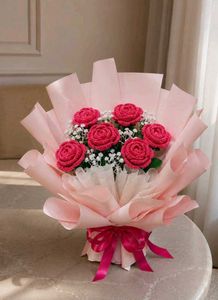 Crocheted Rose Bouquet