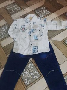 Cute Boys Shirt & Jeans Set