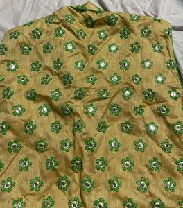 Embroidered Sleeveless Jacket