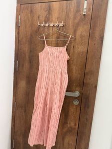 Cottagecore Pink Lace Jumpsuit