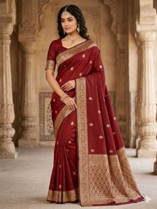 Elegant Red Banarasi Silk Saree