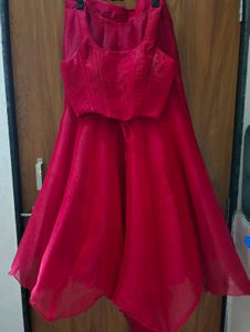 Red fish cut Lehenga Choli Set