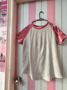 pink Velvet sleeve top🌸💗🎀