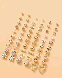 Set of 30 Pairs Stud Earrings