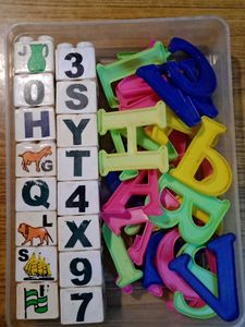 Vintage Alphabet + Building Blocks Combo