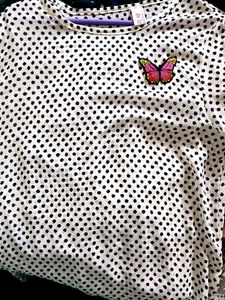 White Top With Black Dots