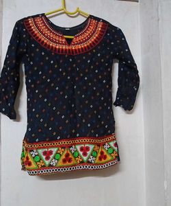 Embroidered Skirt and Kurti Set