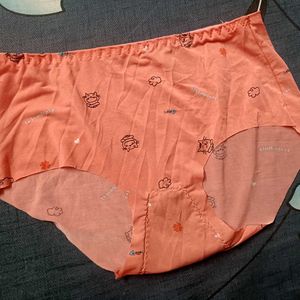 Peach Cartoon Print Briefs