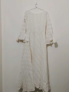 Elegant White Lace Gown