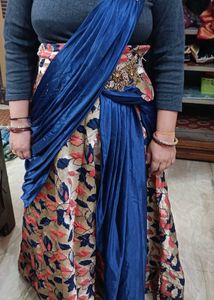 Elegant Blue lenga choli