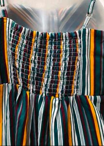 Boho Striped Button-Down Maxi Dress