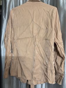 Chic Metallic Long Sleeve Blouse