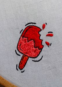 Ice Cream Embroidery Hanky
