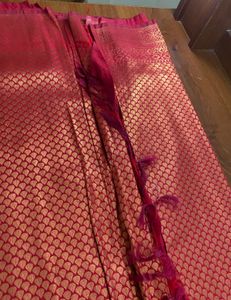 ✨RED semi silk saree - FREE BLOUSE ✨