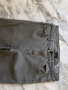 Grayish Green Denim Jeans