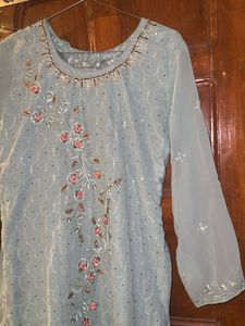 Blue stitched Kurta size M