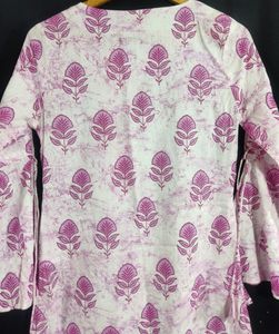 Pink Floral Printed Kurti (Woman)